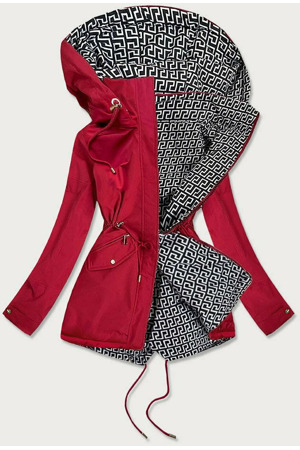 Oboustranná dámská bunda v bordó barvě (BR9762)
