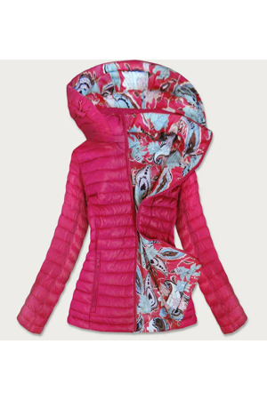 Růžová oboustranná dámská bunda (7174)