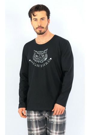 Pánské pyžamo dlouhé Sova