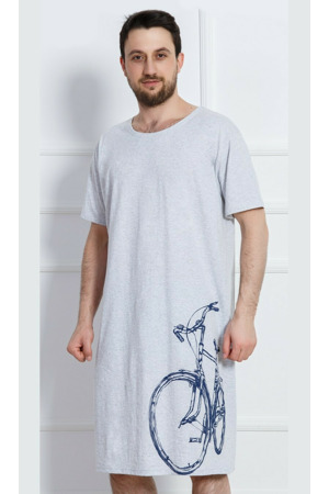 Pánská noční košile s krátkým rukávem Bicykl
