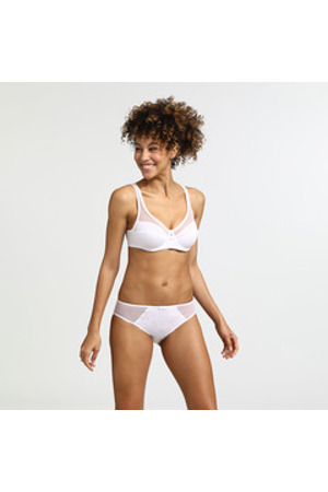 Dámské kalhotky z bio bavlny DIM GENEROUS COTTON BIO SLIP - DIM - bílá