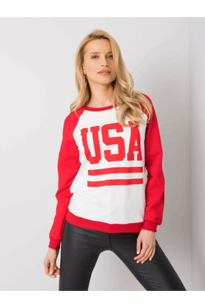 Mikina DS BL 1111.06P bílá a červená