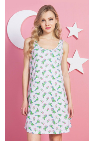 Dámská noční košile na ramínka Kaktus