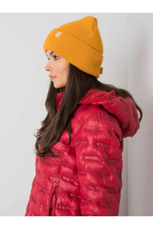 Dámská čepice.13 tmavě žlutá