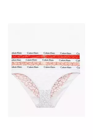 Krajkové kalhotky 3-pack - QD3926E - W5F - Mix barev - Calvin Klein