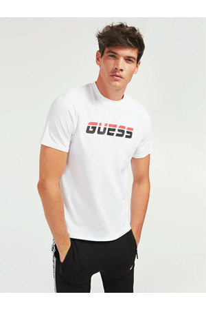 Pánské tričko s krátkým rukávem U0BA47K6YW1 - TWHT bílá - Guess