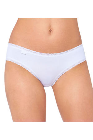 Kalhotky 24/7 Cotton Lace Hipster bílé - Sloggi