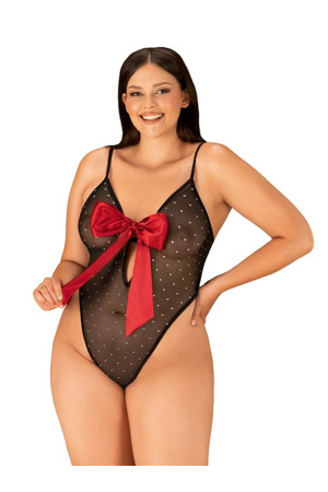 Elegantní body Tienesy teddy 2XL/3XL - Obsessive