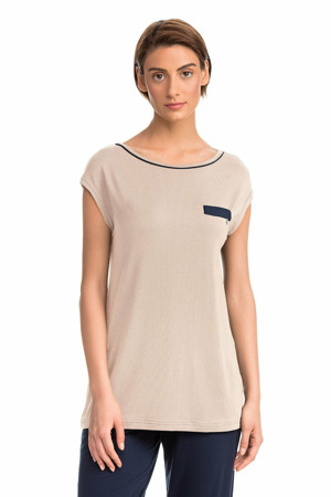 Vamp - Krátká dámská noční košile BEIGE SOLEIL S 14191 - Vamp