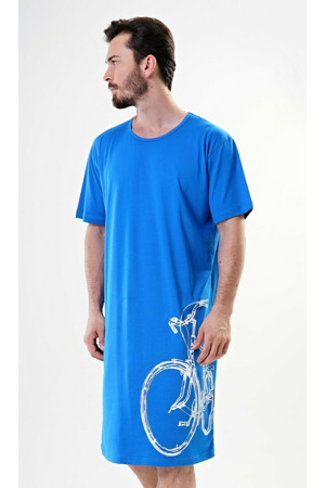 Pánská noční košile s krátkým rukávem Velké kolo