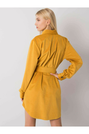 Šaty DHJ SK 10333.12P tmavě žlutá