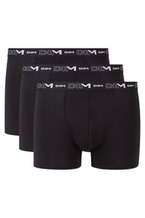 Pánské boxerky 3 ks DIM COTTON STRETCH BOXER 3x - DIM - černá