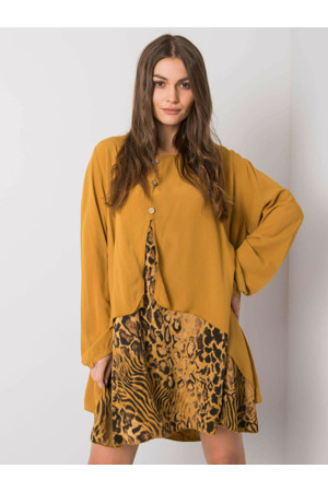 Šaty DHJ SK 21451.50 tmavě žlutá