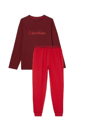 Pánský pyžamový set NM1592E 6NJ bordo/červená - Calvin Klein