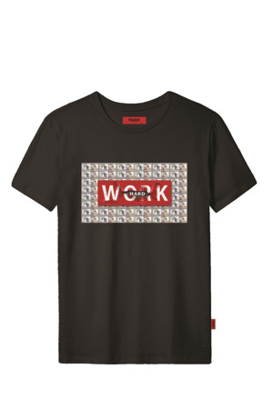 Pánské tričko John Frank JFTCOOL25 WORK HARD