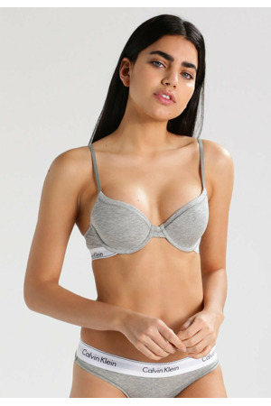 Podprsenka s kosticí F3784E- 020 šedá - Calvin Klein