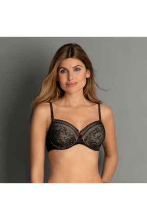 Fleur podprsenka s kosticí 5653 black - RosaFaia