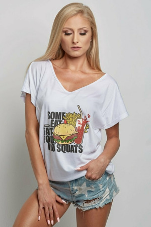Dámské tričko - Fast Food - Gym Glamour