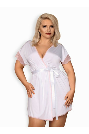 Elegantní župan Girlly peignoir XXL - Obsessive