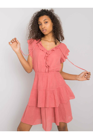 Dámské OCH BELLA šaty s volánkem 26594 - FPrice