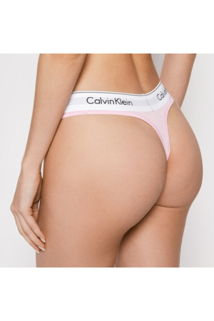 Dámská tanga F3786E - 2NT světle růžová - Calvin Klein