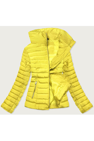 Žlutá prošívaná dámská bunda pro přechodné období (23063-3)