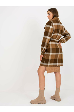 Dámský kabát LK PL 509076 57P tmavě lila