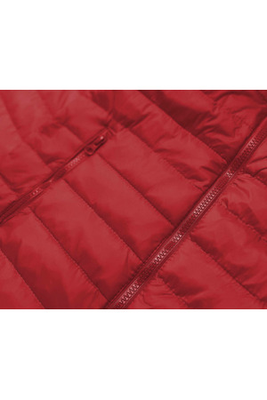 Tmavě červená lehká dámská prošívaná bunda (20311-275)