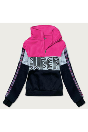 Růžovo-šedá dámská sportovní mikina (26019)