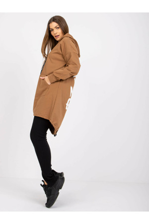 Dámská mikina-DHJ-BL-20136.37-hnědá