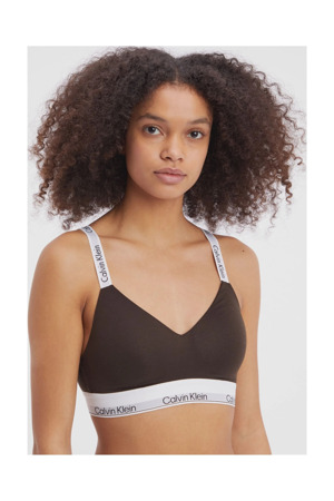 Dámská podprsenka QF7030E BKC tm.hnědá Calvin Klein