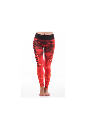 Dámské fitness legíny Six Deuce Digital Glow červené - Litex