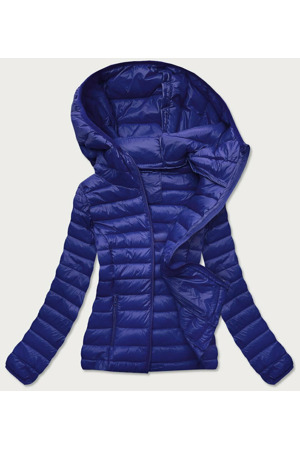 Tmavě modrá prošívaná dámská bunda (20313)