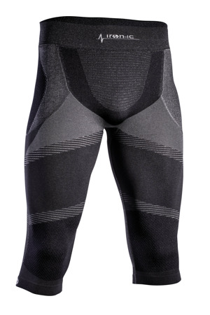 Pánské 3/4 funkční kalhoty IRON-IC - černá Barva: Černá, Velikost: