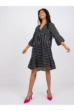 Šaty D73771M30214C černobílé
