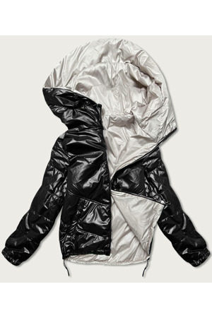 Černá/béžová dámská oboustranná bunda (BH-2204BIG)