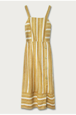 Hořčicové bavlněné šaty (345ART)