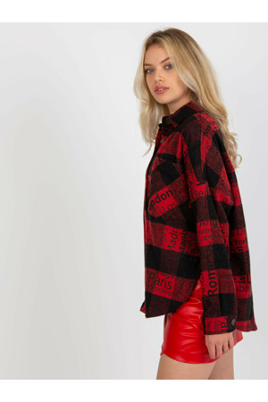 Košile DN KS 3990.95P černá a červená