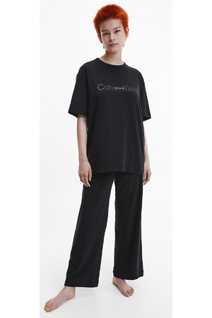 Dámské pyžamo QS6916E UB1 černá - Calvin Klein
