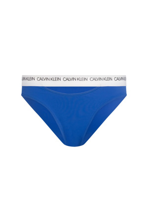 Spodní díl plavek KW0KW00658-CHQ modrobílá - Calvin Klein