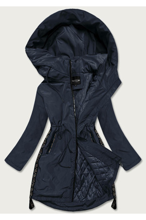 Tmavě modrá lehká bunda parka s ozdobnými lampasy (HS-1856)