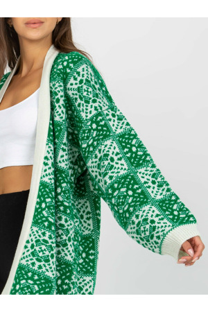 Dámský svetr LC SW 0301 bílý zelený