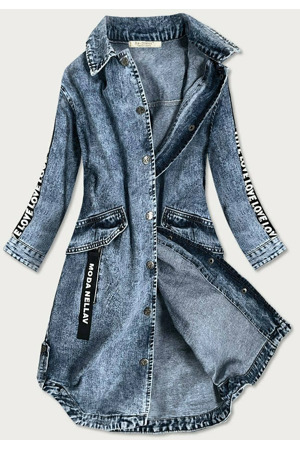 Světle modrá volná dámská džínová bunda/přehoz přes oblečení (C101)