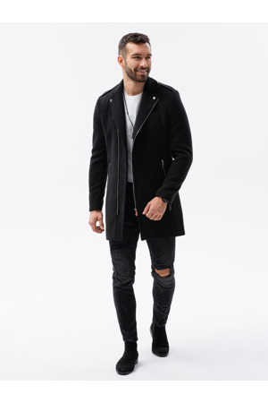 Pánský kabát Ombre Coat C537 Black