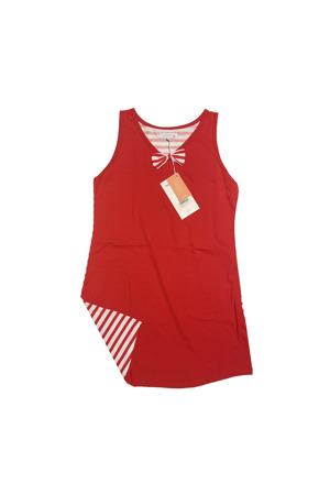 Dámská noční košile LA2149AB červenobílá - Noidinotte