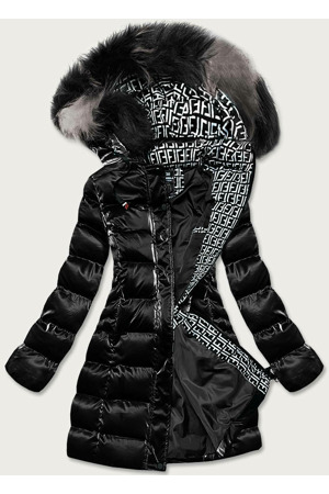 Černá péřová dámská zimní bunda (xw822x)