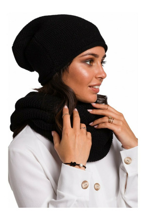BK044 Čepice Slouchy - černá