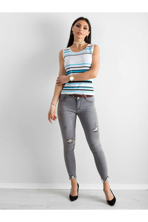 Dámský top AT TP 5038.28P bílý a modrý