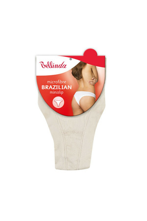 Dámské kalhotky brazilky BRAZILIAN MINISLIP - BELLINDA - tělová