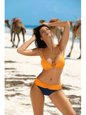 New Design Plavky dámské Athena Dark Taupe-Rosella dvoudílné